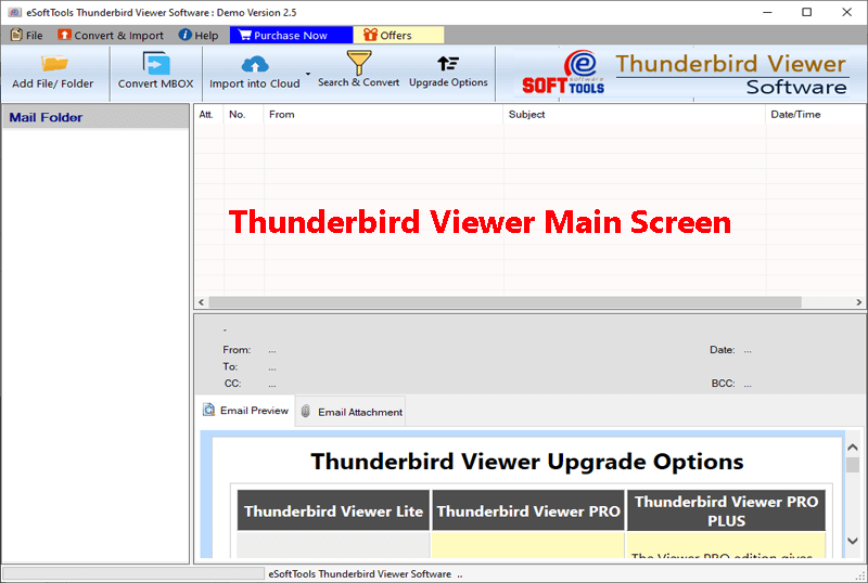 Thunderbird Email Viewer Tool first Screen